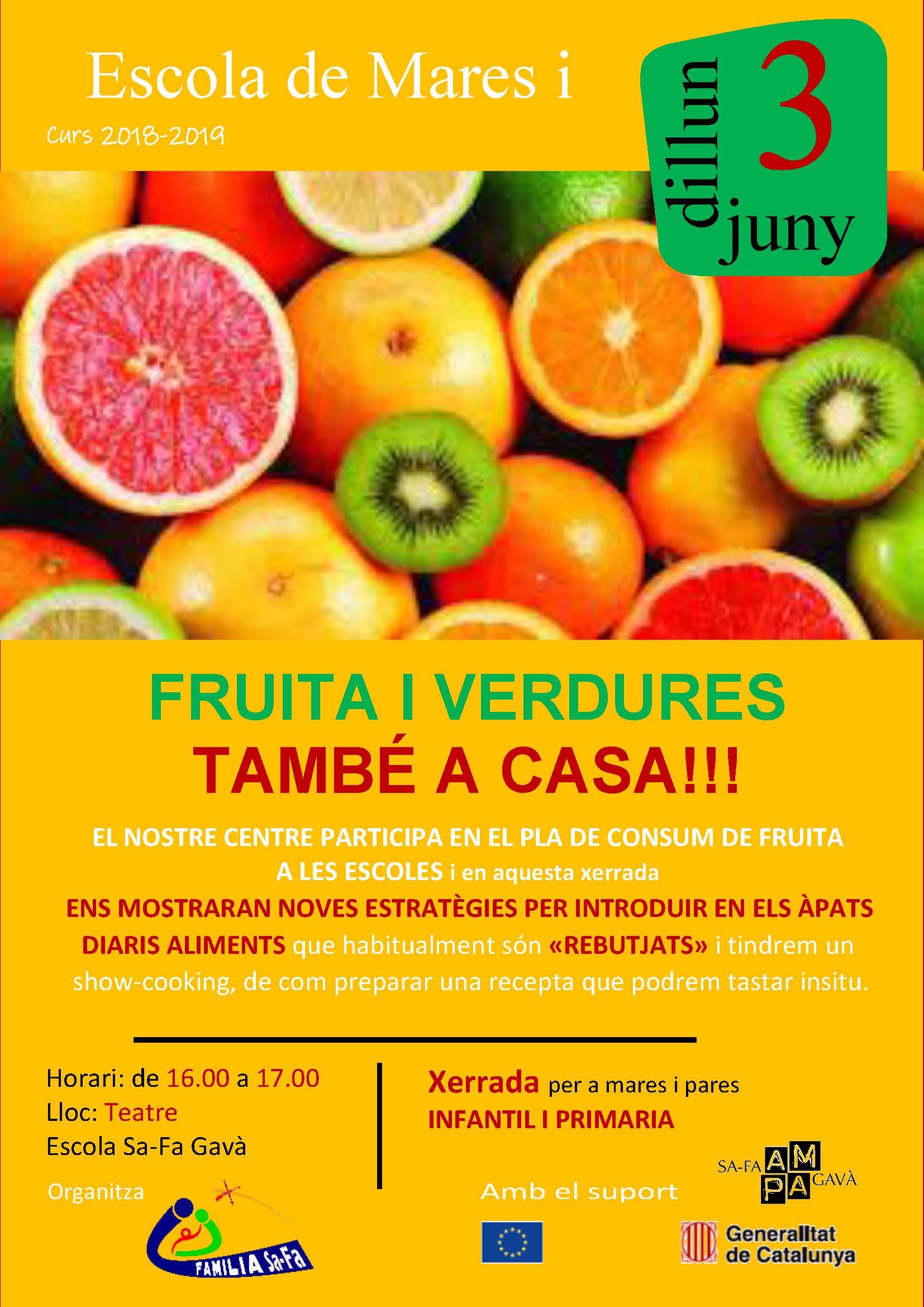 Charla: Fruta y verdura también en casa!