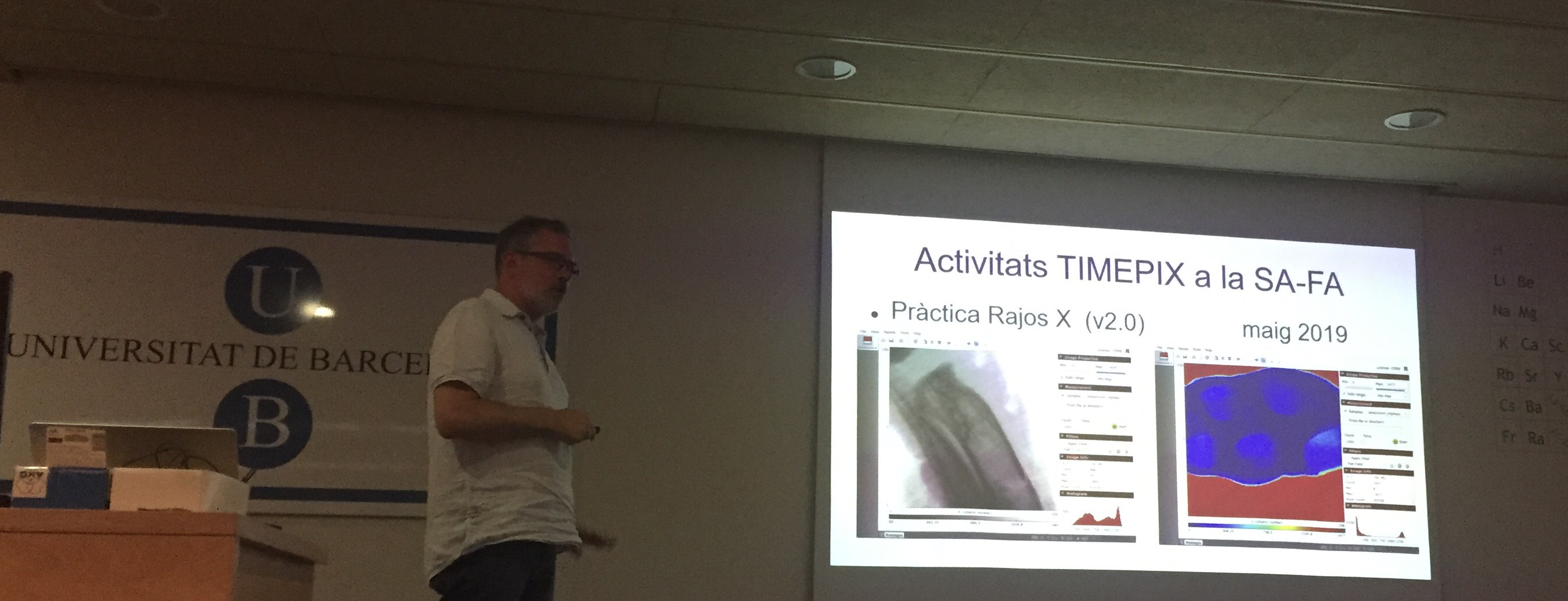 Presentación en la UB del proyecto de física de partículas utilizando detectores del CERN