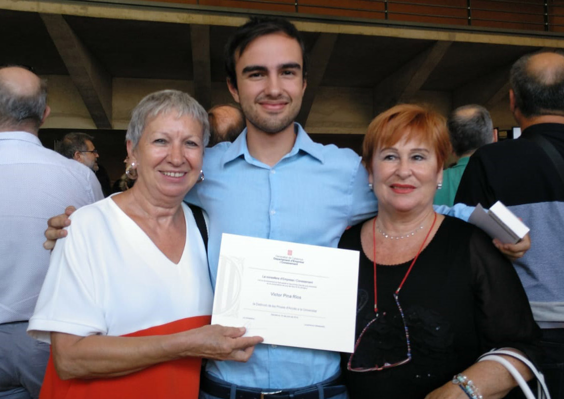 Victor Pina, alumne de 2n de batxillerat, distingit com un dels millors alumnes de Catalunya